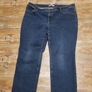 CHICO'S Jean Denim Plus size 3 (36") Blue Straight Leg Casual High Rise
